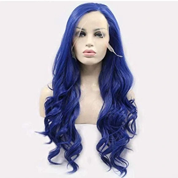 Dark Blue Lace Front Wigs